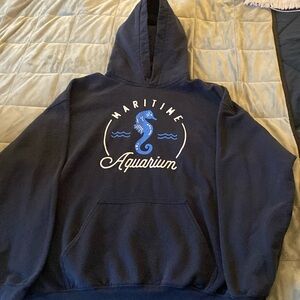 Norwalk Maritime Aquarium Hoodie size large Gildan